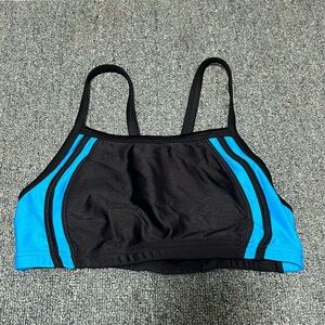Speedo black  and blue bikini swim top size small